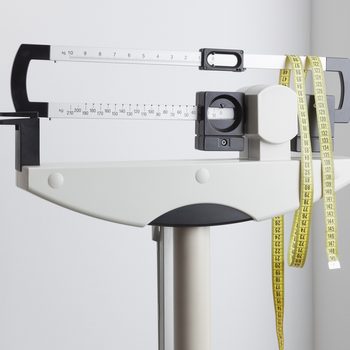 Medical weight scale and measuring tape