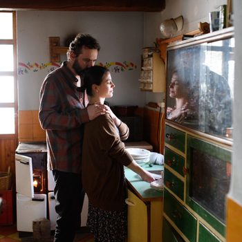 Portrait of sad poor mature couple indoors at home, poverty concept.