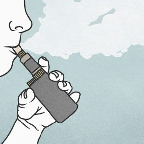 illustration of person vaping